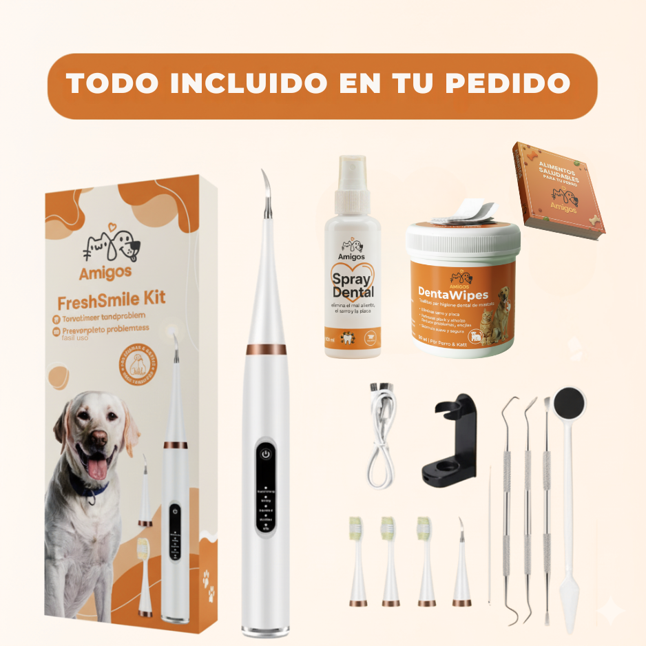Kit FreshSmile - Eliminador de placa y sarro para perros